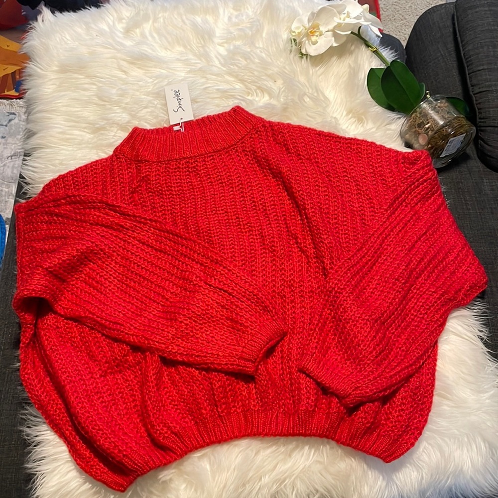Simple red sweater